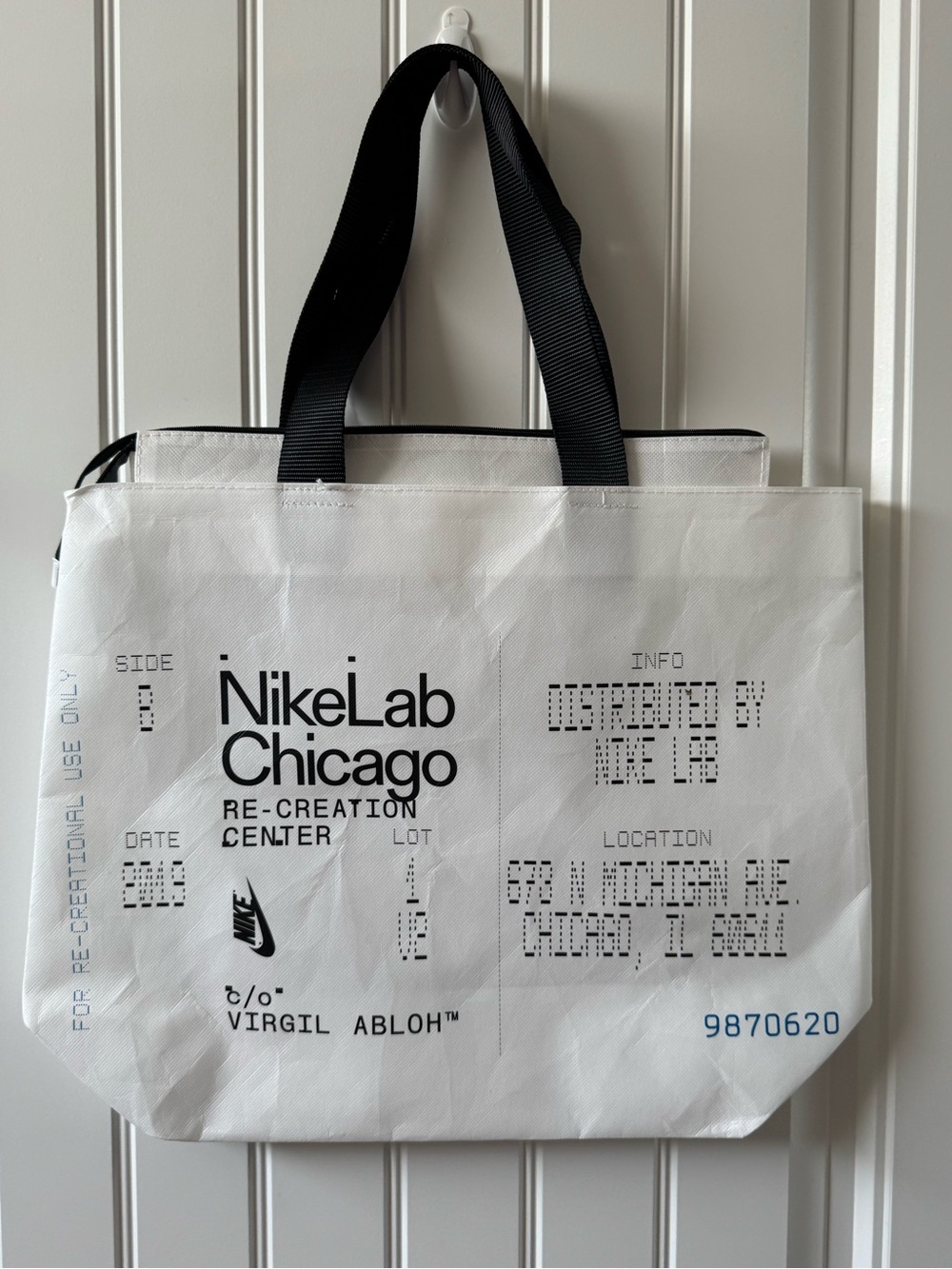 NikeLab Chicago Re-Creation Off White Virgil Abloh Tote Bag